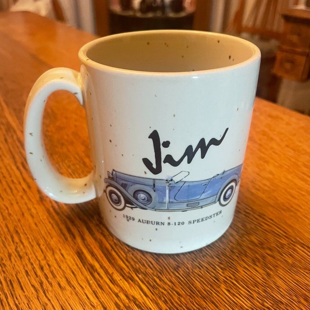 Vintage Personalized "Jim" 1929 Auburn 8-120 Speedster Clay In Mind Coffee Cup